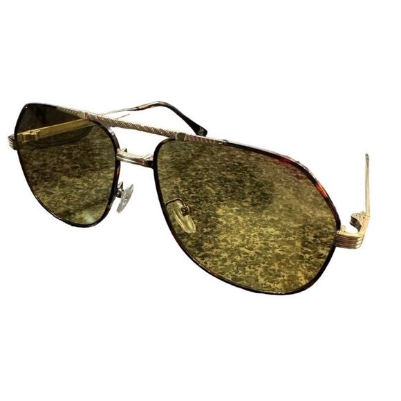 Aire NWT Cosmos - Bright Gold Khaki Tint Sunglasses - Picture 6 of 9